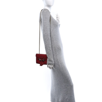 GUCCI Soft Microguccissima Mini Emily Chain Shoulder Bag Rosso