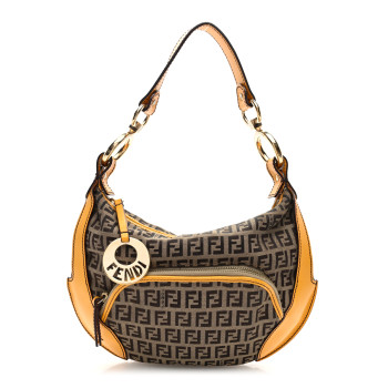 FENDI Zucchino Cuoio Chef Pocket Shoulder Bag Yellow