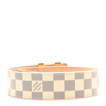 LOUIS VUITTON Damier Azur 40mm LV Initiales Belt 95 38