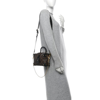 LOUIS VUITTON Monogram Petite Malle Souple Black