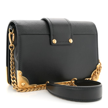 PRADA City Calf Saffiano Cahier Bag Black