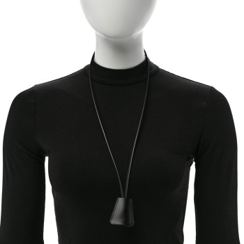 HERMES Swift Clochette Long Necklace Black