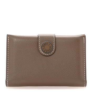 HERMES Evercolor RMS Card Holder Etoupe