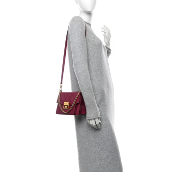 GIVENCHY Goatskin Quilted Small GV3 Shoulder Bag Orchid Purple
