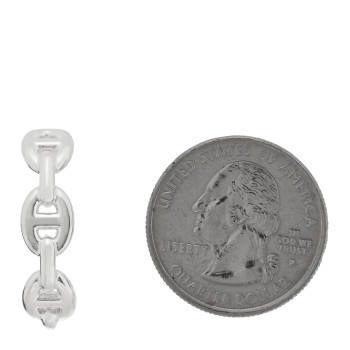 HERMES Sterling Silver Chaine D'Ancre Enchainee Single Climber Earring