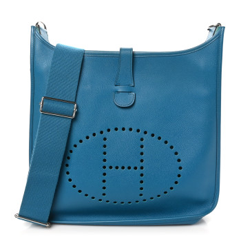 HERMES Epsom Evelyne III GM Bleu Izmir