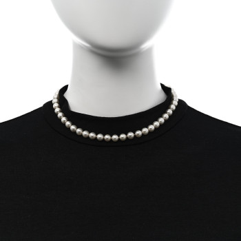 MIKIMOTO 18K Yellow Gold Akoya Cultured Pearl 7-7.5mm Strand Necklace 14"
