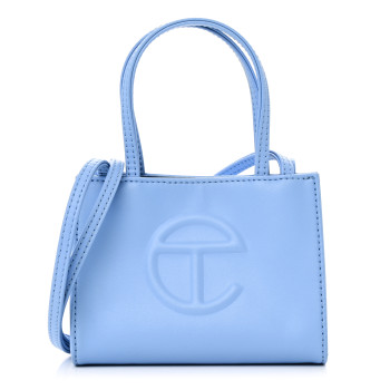 TELFAR Vegan Leather Small Shopping Bag Cerulean