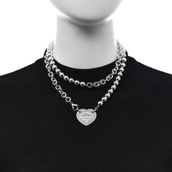 TIFFANY Sterling Silver Return to Tiffany Heart Tag Wrap Necklace