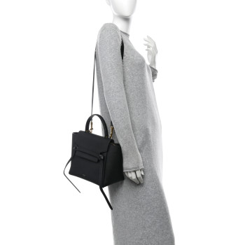 CELINE Grained Calfskin Micro Belt Bag Black