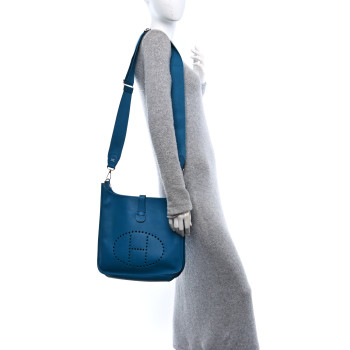 HERMES Epsom Evelyne III GM Bleu Izmir