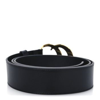 GUCCI Calfskin Double G 40mm Belt 100 40 Black