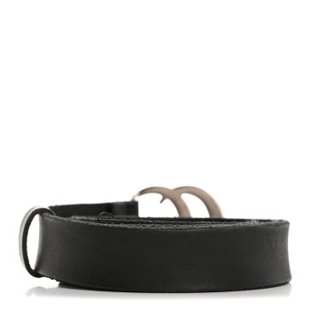 GUCCI Faded Calfskin Double G 30mm Belt 85 34 Black