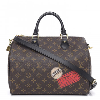 LOUIS VUITTON Monogram My World Tour Speedy Bandouliere 30 Black