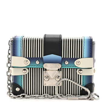 LOUIS VUITTON Calfskin Printed Essential Trunk Blue