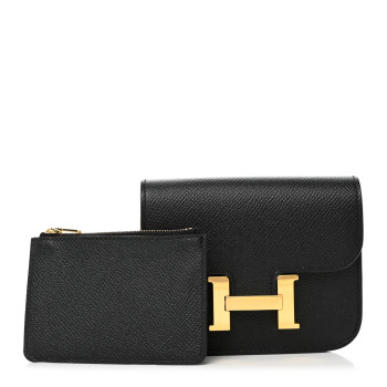 HERMES Epsom Constance Slim Wallet Black