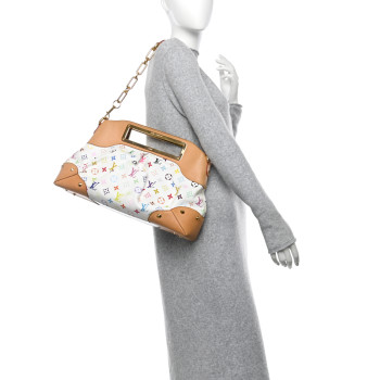 LOUIS VUITTON Monogram Multicolor Judy GM White