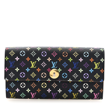 LOUIS VUITTON Monogram Multicolor Sarah Wallet Black Grenade