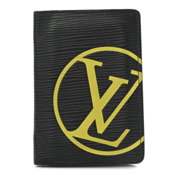 LOUIS VUITTON Epi Initials Pocket Organizer Black