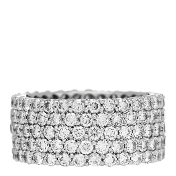 PARKER & WEST BY FASHIONPHILE Platinum Diamond 5.24ctw Five Row Eternity Band Ring 58 8.5