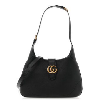 GUCCI Goatskin Medium Aphrodite Shoulder Bag Black
