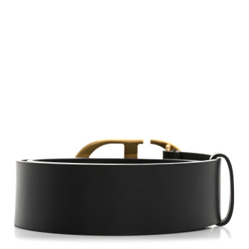 CHRISTIAN DIOR Calfskin CD Belt 75 30 Black