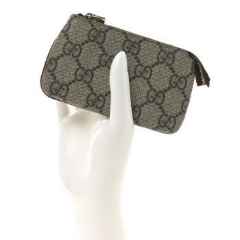 GUCCI GG Supreme Monogram Key Case Brown