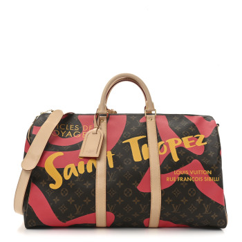 LOUIS VUITTON Monogram Tahitienne Saint Tropez Keepall Bandouliere 50