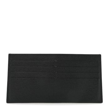 LOUIS VUITTON Calfskin Felicie Chain Wallet Card Holder Insert Black