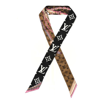 LOUIS VUITTON Silk Ultimate Monogram BB Bandeau Black