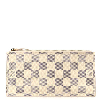 LOUIS VUITTON Damier Azur Felicie Chain Wallet Zippered Insert