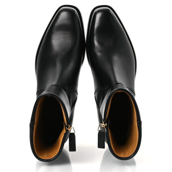 GUCCI Calfskin Horsebit Mens Elizabeth Ankle Boots 8 Black