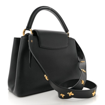 LOUIS VUITTON Taurillon Mechanical Flowers Smile Capucines PM Black