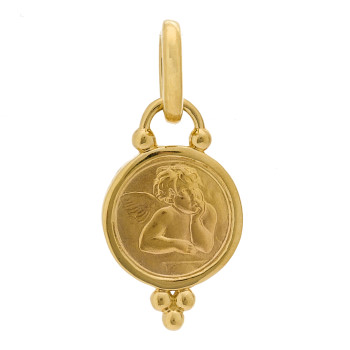 TEMPLE ST. CLAIR 18K Yellow Gold Small Angel Pendant