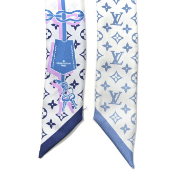LOUIS VUITTON Silk Monogram Rising Confidential BB Bandeau Denim