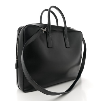 SAINT LAURENT Grain de Poudre Large Museum Briefcase Black