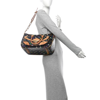 LOUIS VUITTON Monogram Multicolor Rita Black
