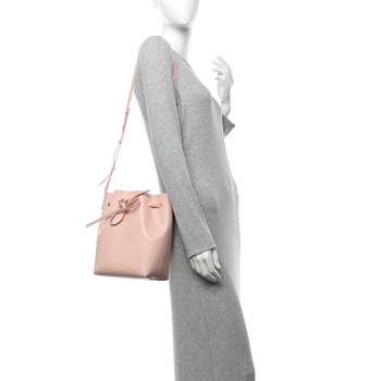 MANSUR GAVRIEL Saffiano Mini Bucket Bag Dahlia