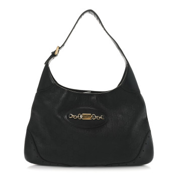 GUCCI Guccissima Punch Hobo Black