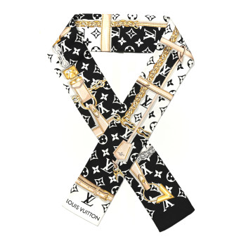 LOUIS VUITTON Silk Monogram Confidential Bandeau Black