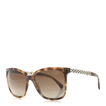 CHANEL Polarized Square Chain PSunglasses 5325 Tortoise