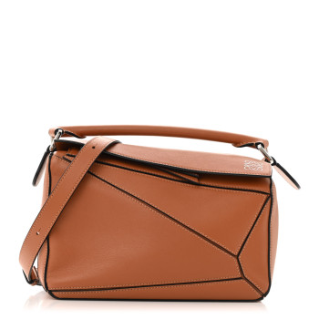 LOEWE Calfskin Small Puzzle Bag Tan