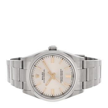 ROLEX Stainless Steel 36mm Oyster Perpetual Watch Silver 126000