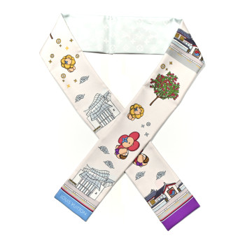 LOUIS VUITTON Silk Monogram Seoul Vivienne Bandeau Light Blue