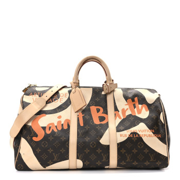 LOUIS VUITTON Monogram Tahitienne Saint Barth Keepall Bandouliere 50
