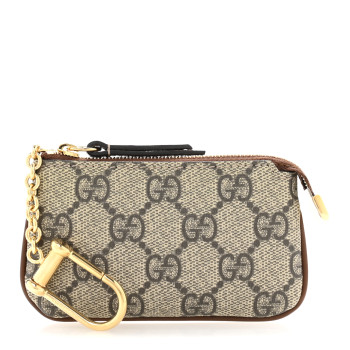 GUCCI GG Supreme Monogram Key Case Brown