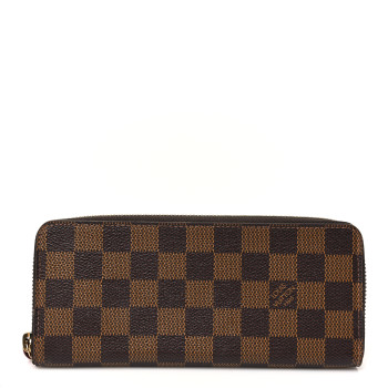 LOUIS VUITTON Damier Ebene Clemence Wallet Cherry