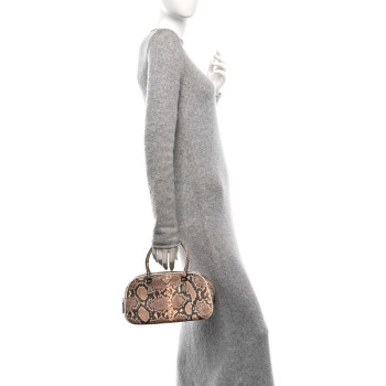 PRADA Snakeskin Bowler Beige