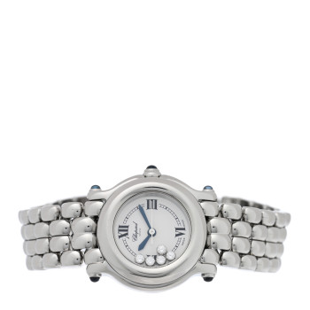 CHOPARD Stainless Steel 5 Diamond 26mm Happy Sport Quartz Watch