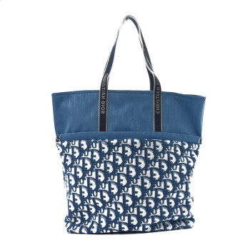 CHRISTIAN DIOR Terry Oblique Reversible Bag Blue